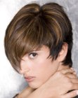 Pixie cut with a graduated back and a volumious crown