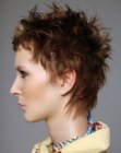 Short hairstyle with lightness and a youthful appearance