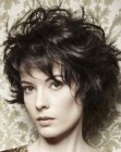 Short neck and sides hairstyle with longer voluminous crown hair