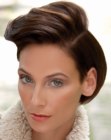 Short hair with a rounded curve and volume