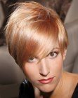 Pixie cut with soft lines and a high anchor point