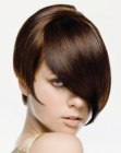 Short hairstyle with an elevated back of the crown