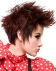 Short hair with upward styling and long spikes