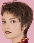 Elegant pixie cut with lifted roots and volume