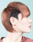 Short haircut with roundness and an exposed neck