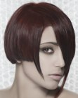 Short Goth inspired hairstyle with razor textured points