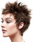 Punk inspired pixie cut with soft spikes