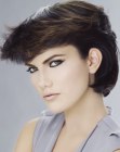 1980s look with a curled neck for short hair