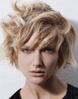 Ruffled and textured short hair with lots of movement