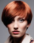 Neat short haircut for active and sporty women with red hair