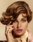 Simple short haircut with styling for an elegant retro look