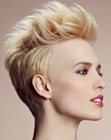 Attractive short hairstyle with movement for women