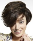 Short haircut with layers and easy styling for active women