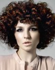 Flamboyant retro inspired hairstyle with curls