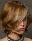 Short bob with layers that start at half length