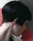 Simple short hairstyle with a buzzed neck