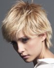 Boyish short haircut with layers for women