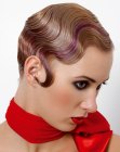 Retro 1920s short hairstyle with smooth water waves