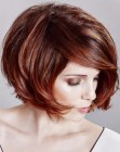 Sophisticated short bob with layers and movement