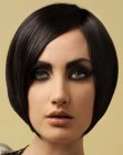 Sleek short hair that follows the curves of the head