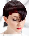 Wearable eccentric haircut with a hair color splash