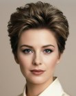 Spiky 1980s hairstyle