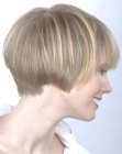 Ear length haircut with layers and longer top hair