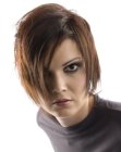 Short grunge hairstyle with razor-cutting and texturing