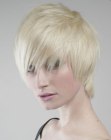 Wearable short hairstyle with a blonde color