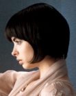 Short bob with a C-shape towards the face