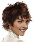 Trendy short hairstyle with a lot of texture