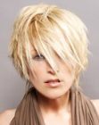 Trendy short hairstyle with hair that covers the ears