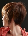 Exciting short hair with a clipped up back