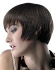 Short blunt bob with bangs and textured sides