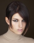 Short hairstyle with extensions and two tone coloring