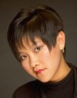 Quick to style pixie cut for Asian hair