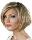 Blonde bob with a short nape section
