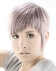 Short anime and manga inspired haircut with elongated sideburns