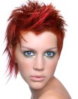 Short red hair with a long side-lock