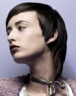 Sleek short haircut that covers the nape of the neck