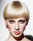 Short futuristic hairstyles with a rounded shape