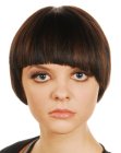 Smooth short bob with elements of the pageboy cut