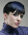 Haircut with military short sides and back for women