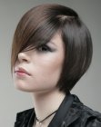 Just above the collar haircut for women