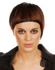 Bold short haircut with gothic punk elements