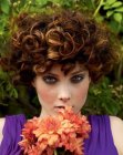 Short hairstyle with cherub-like curls