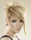 High fashion pixie cut with punk hair elements