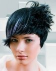 Silky short hair with sweeping lines