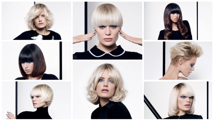 New and modern hair with bobs, long hairstyles and a mushroom cut