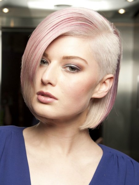 Undercut bob with a millimeter short clipper cut section